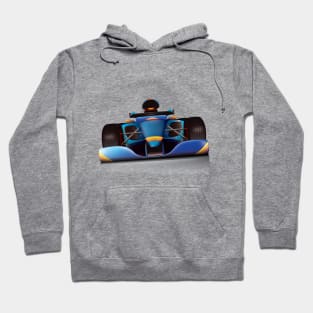 Blue Racing car Hoodie